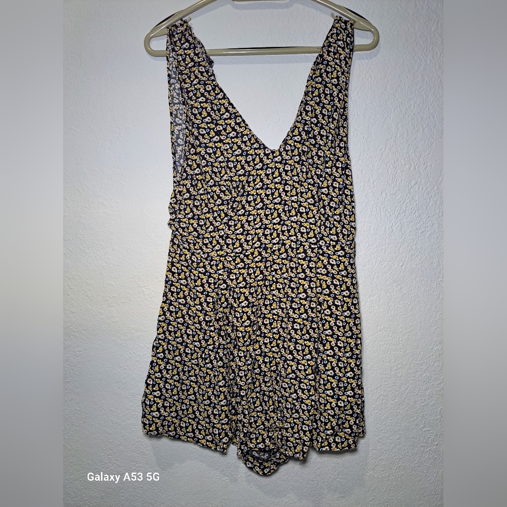 Zara Trafaluc Navy Floral Dress